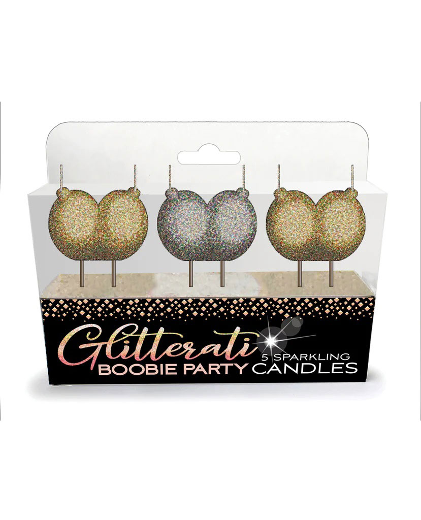 glitterati boobie candle set 