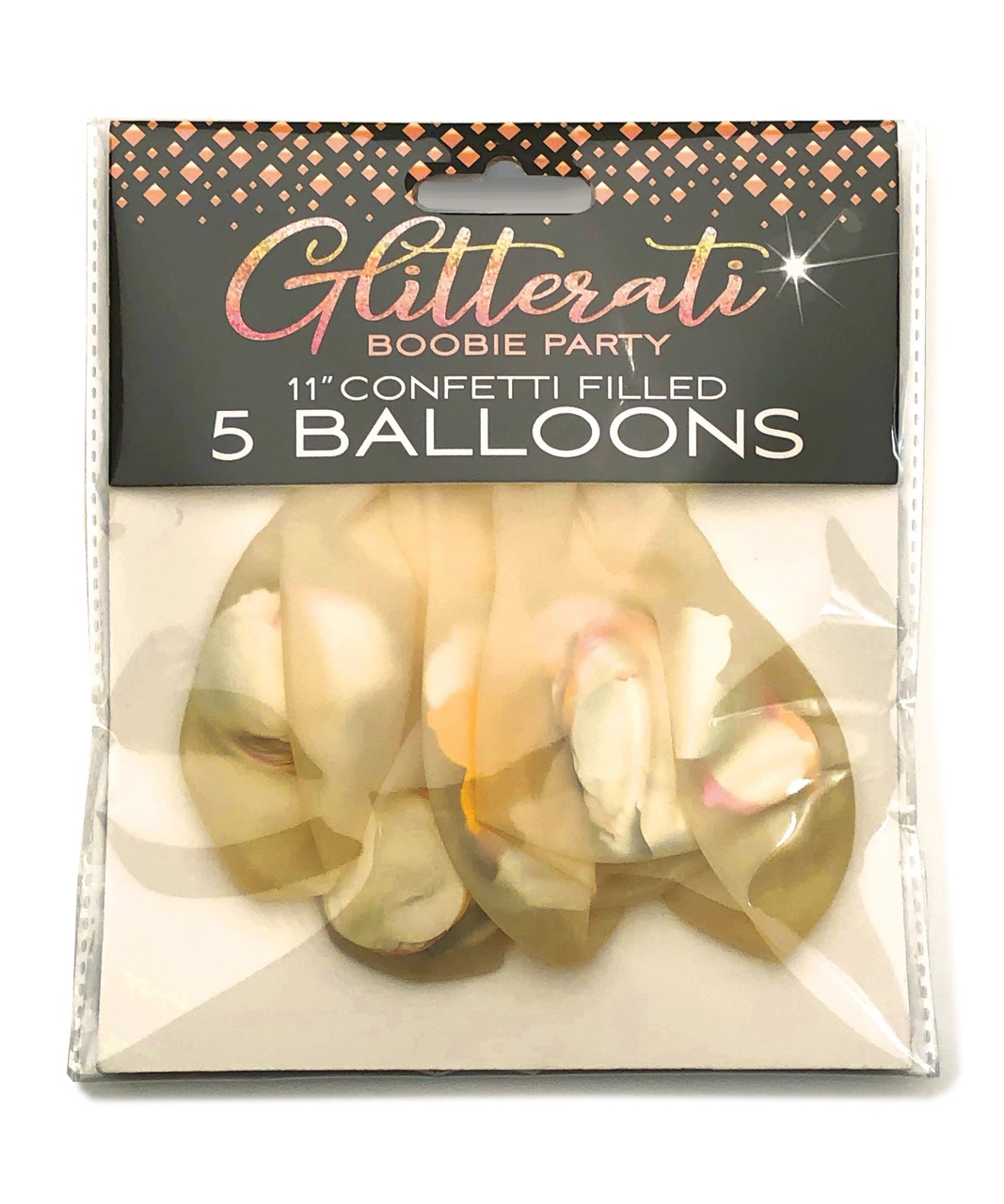 glitterati boobie confetti balloons 