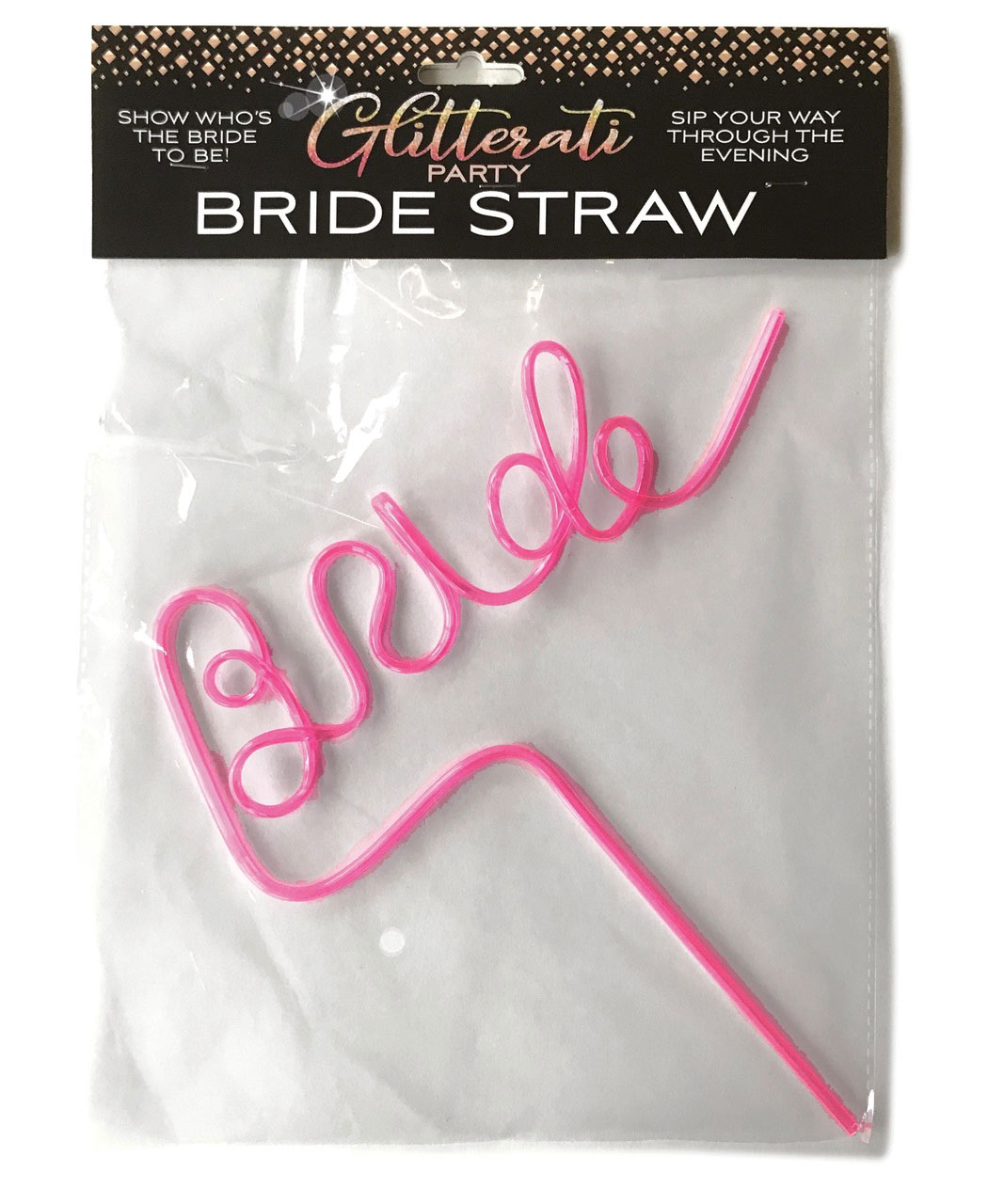 glitterati bride straw 