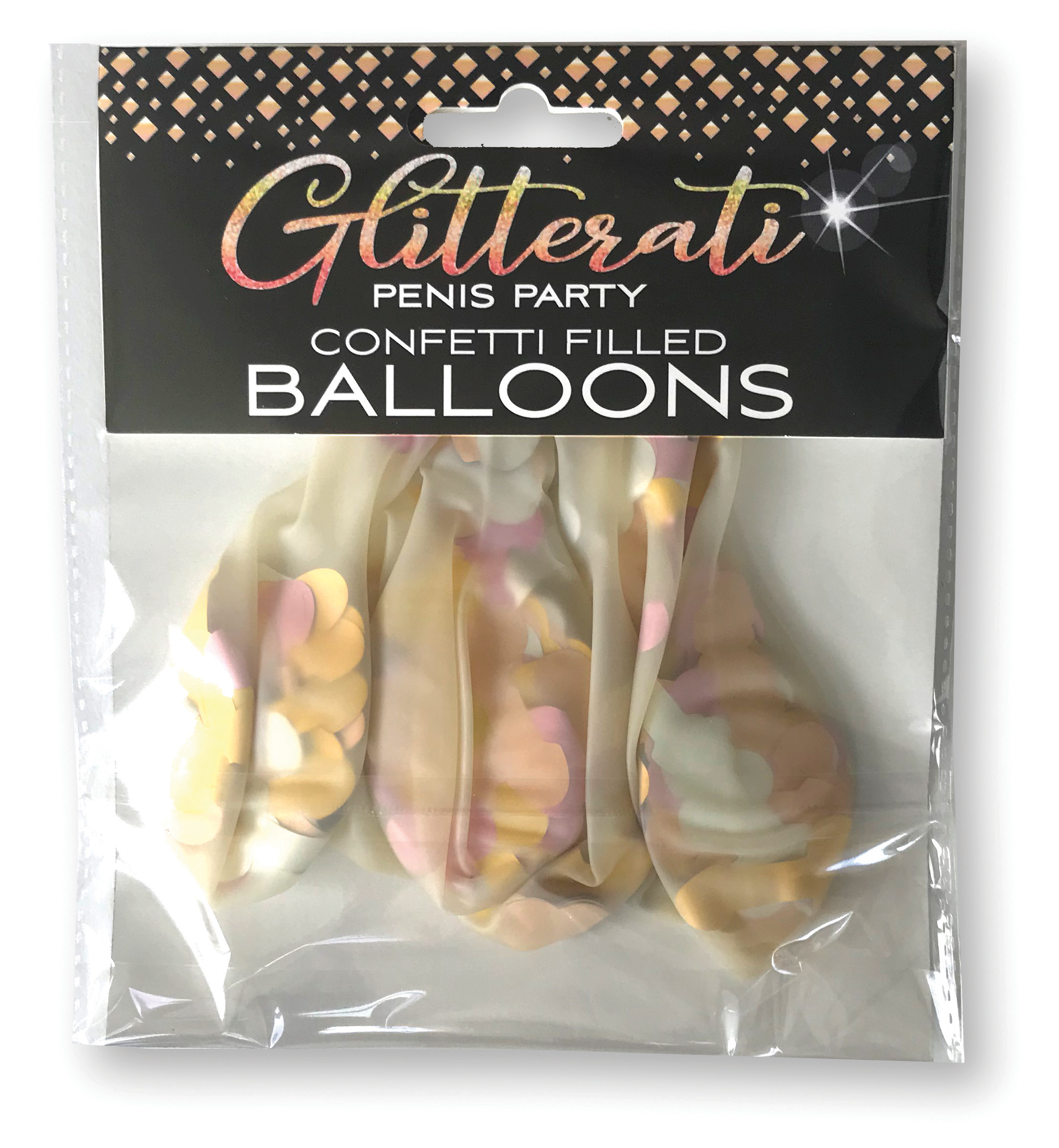 glitterati penis party confetti balloon 