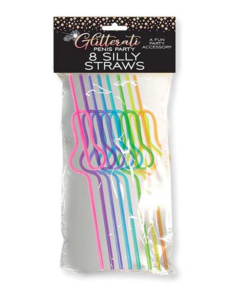 glitterati silly penis straws  ct 