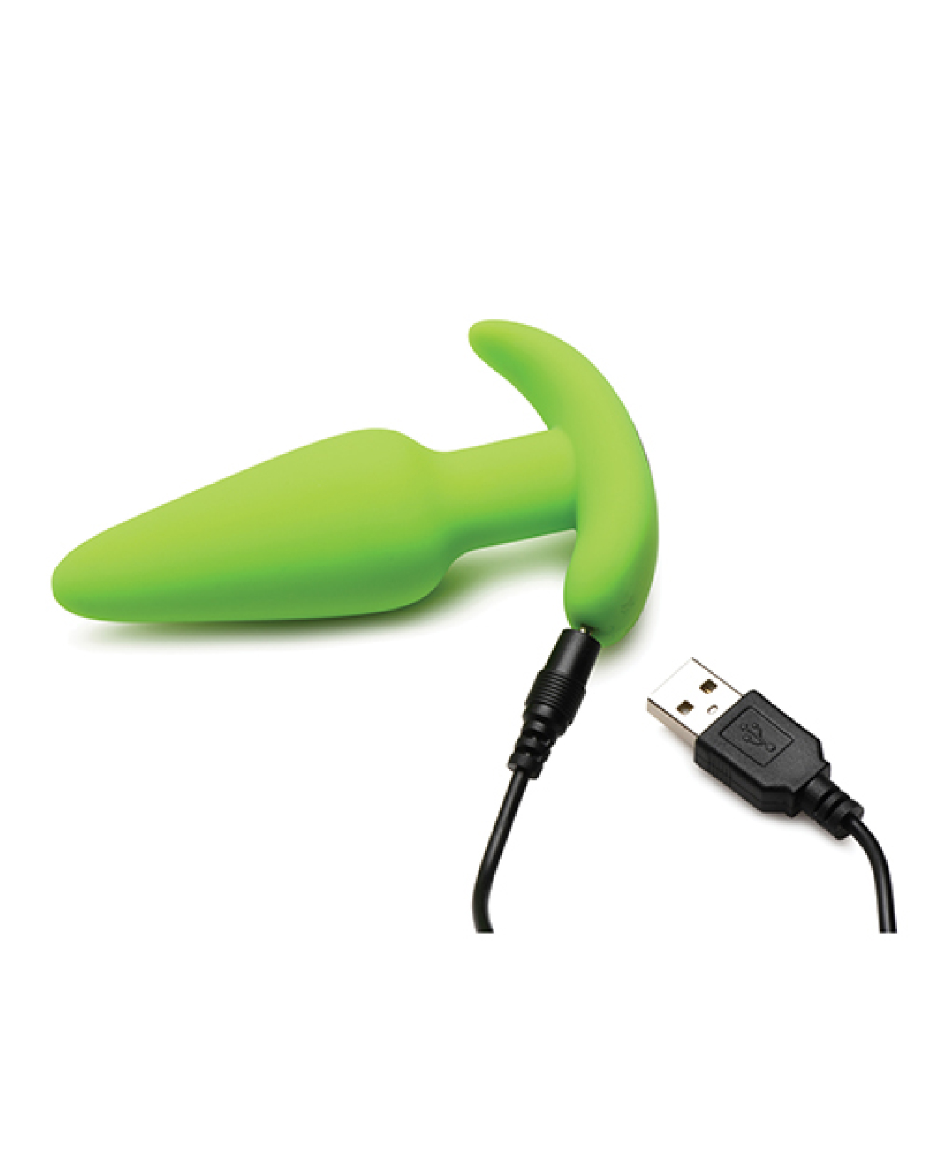 glow in the dark butt plug with remote green 