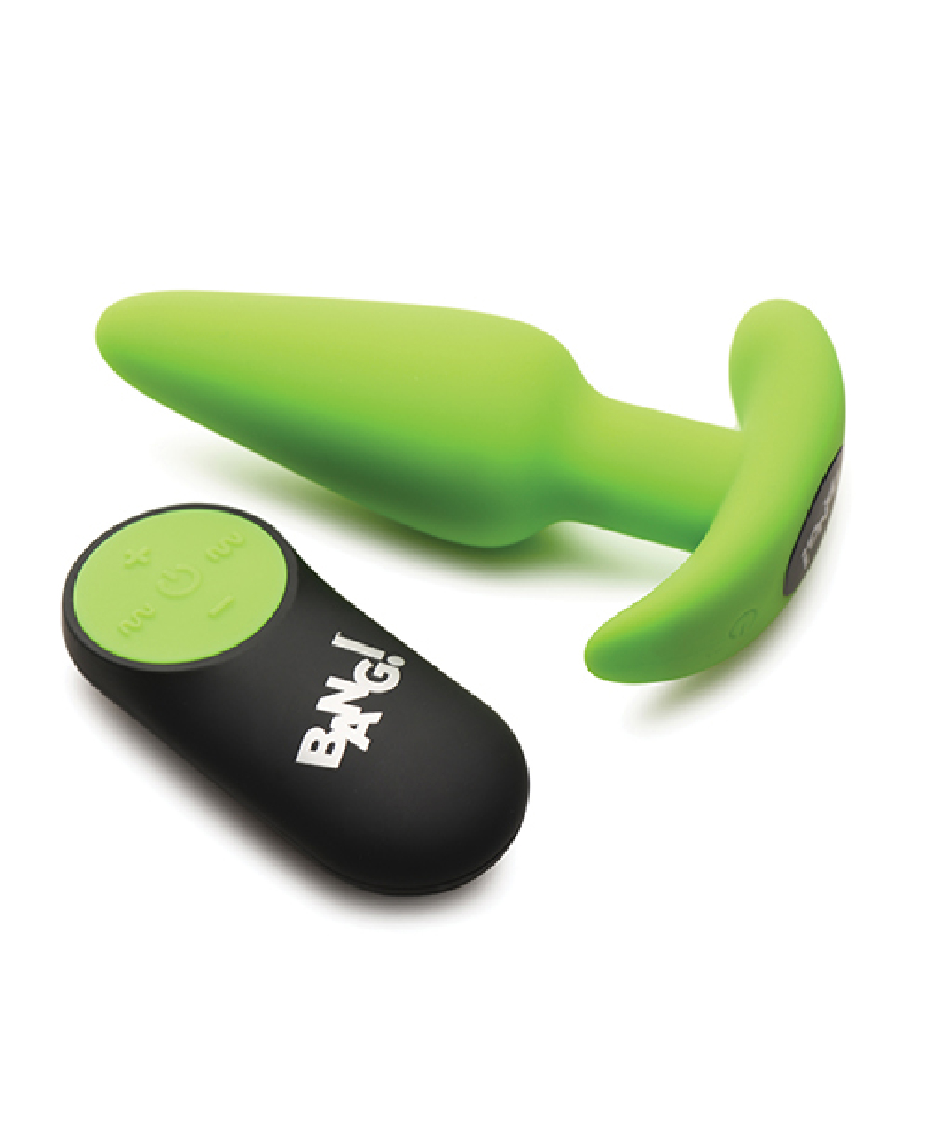 glow in the dark butt plug with remote green 