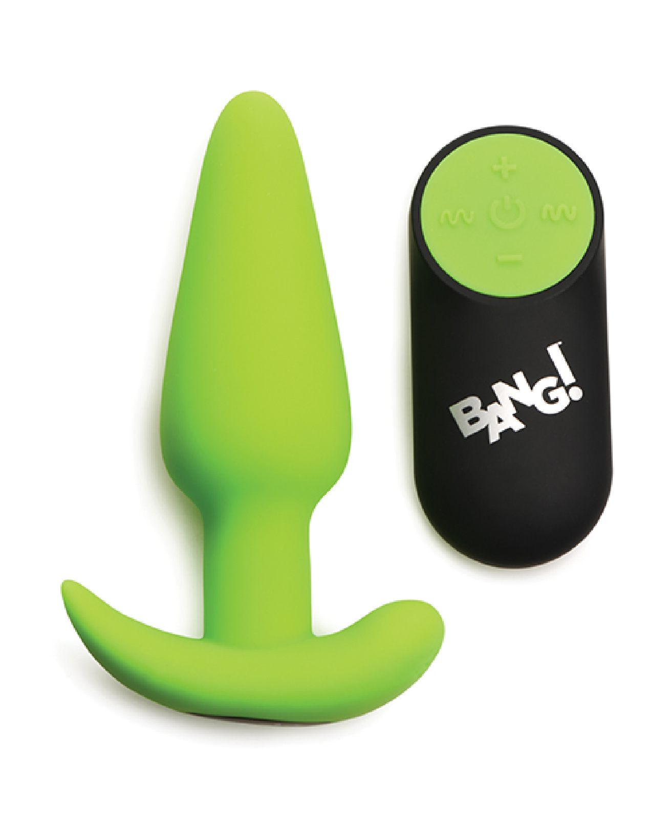 glow in the dark butt plug with remote green 