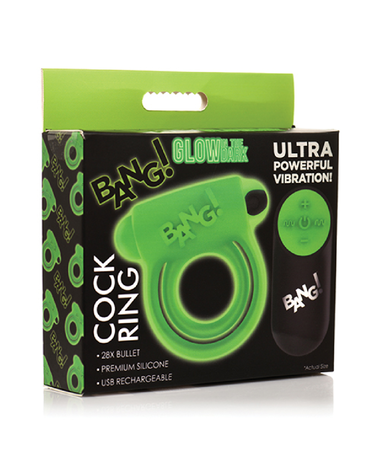 glow in the dark cock ring green 