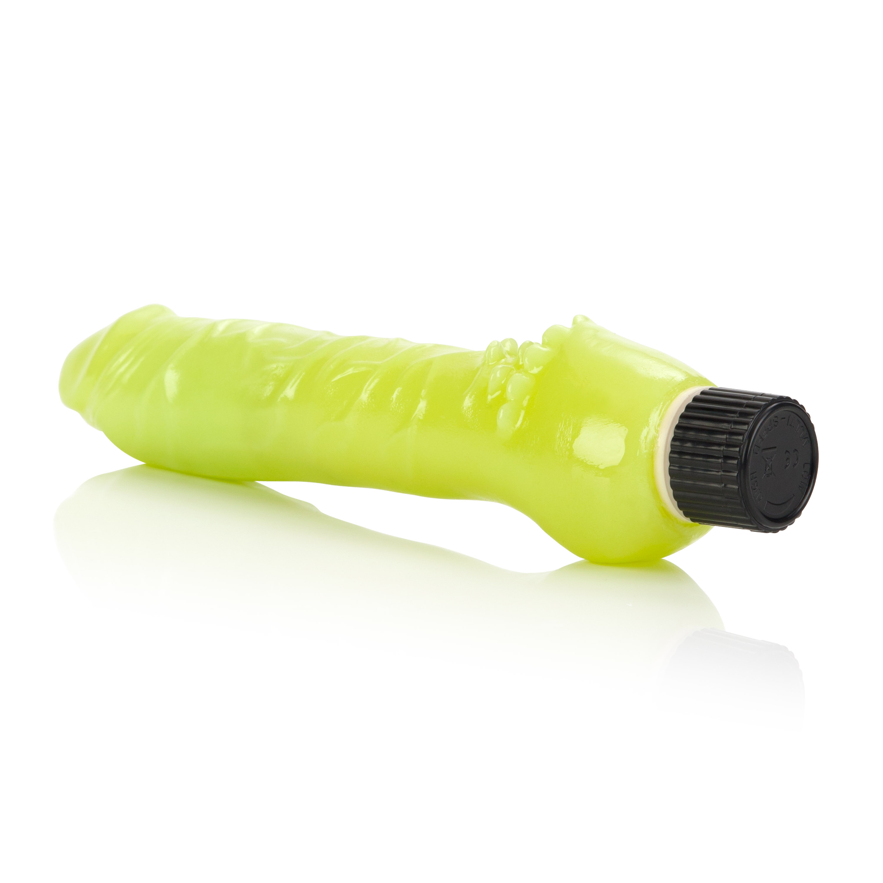 glow in the dark jelly penis vibe  inches green 