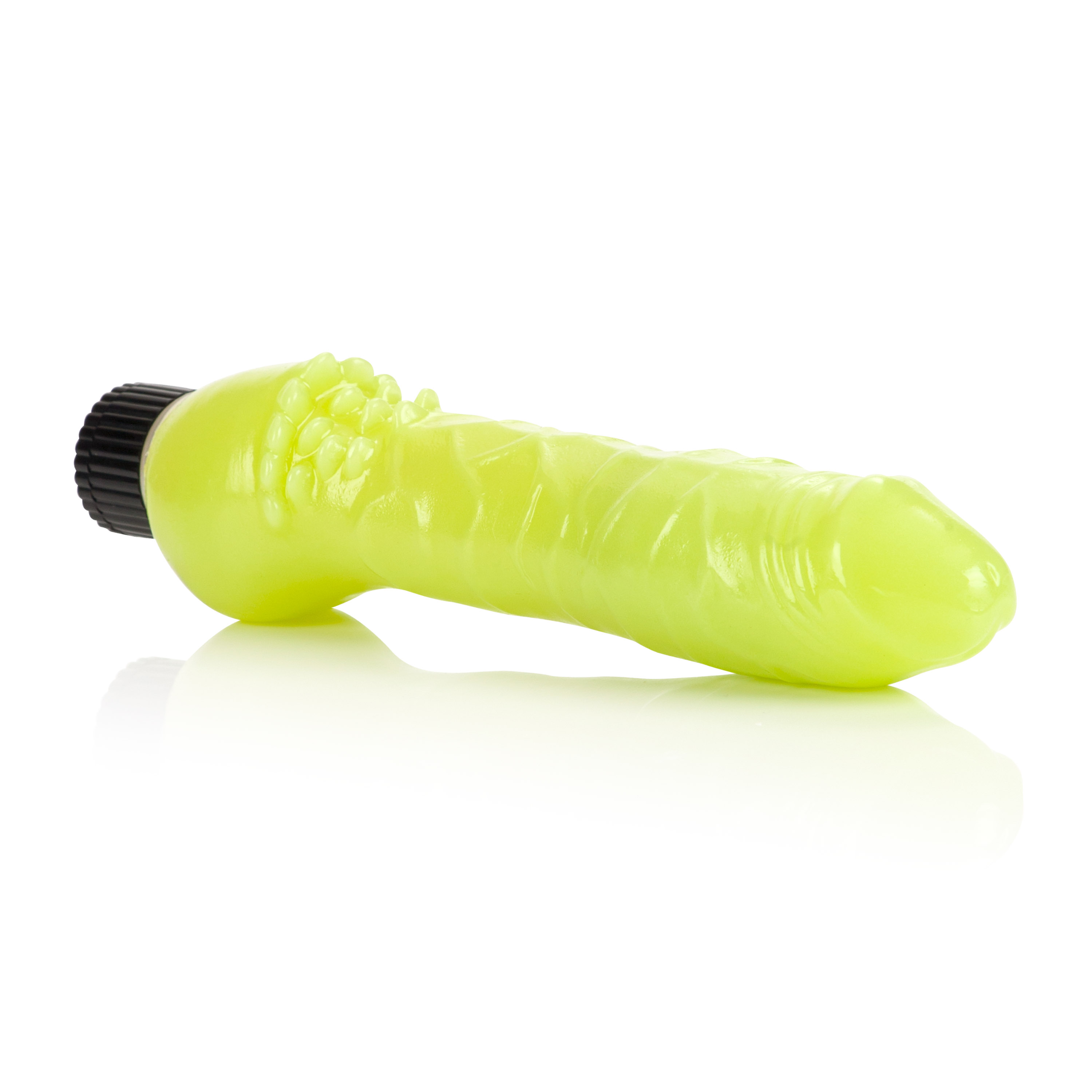 glow in the dark jelly penis vibe  inches green 