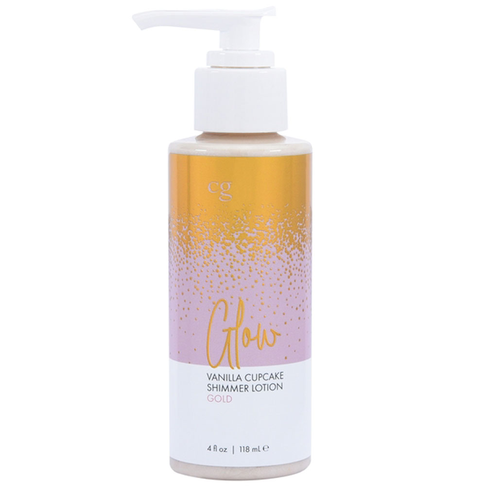 glow vanilla cupcake shimmer lotion gold  oz 