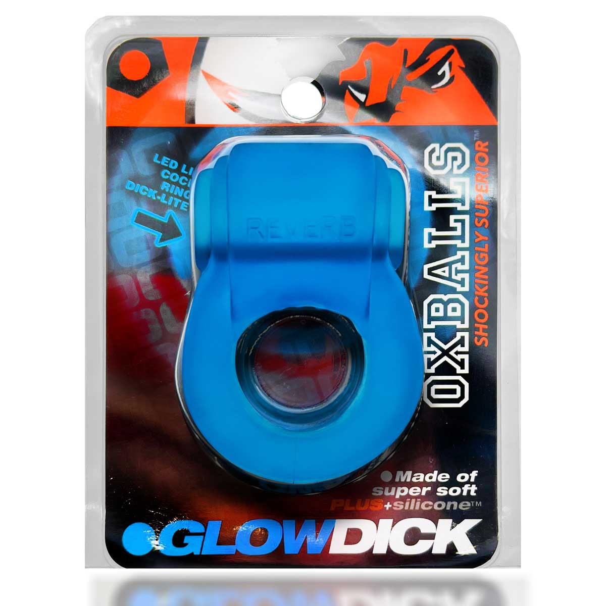 glowdick cockring with led blue ice 