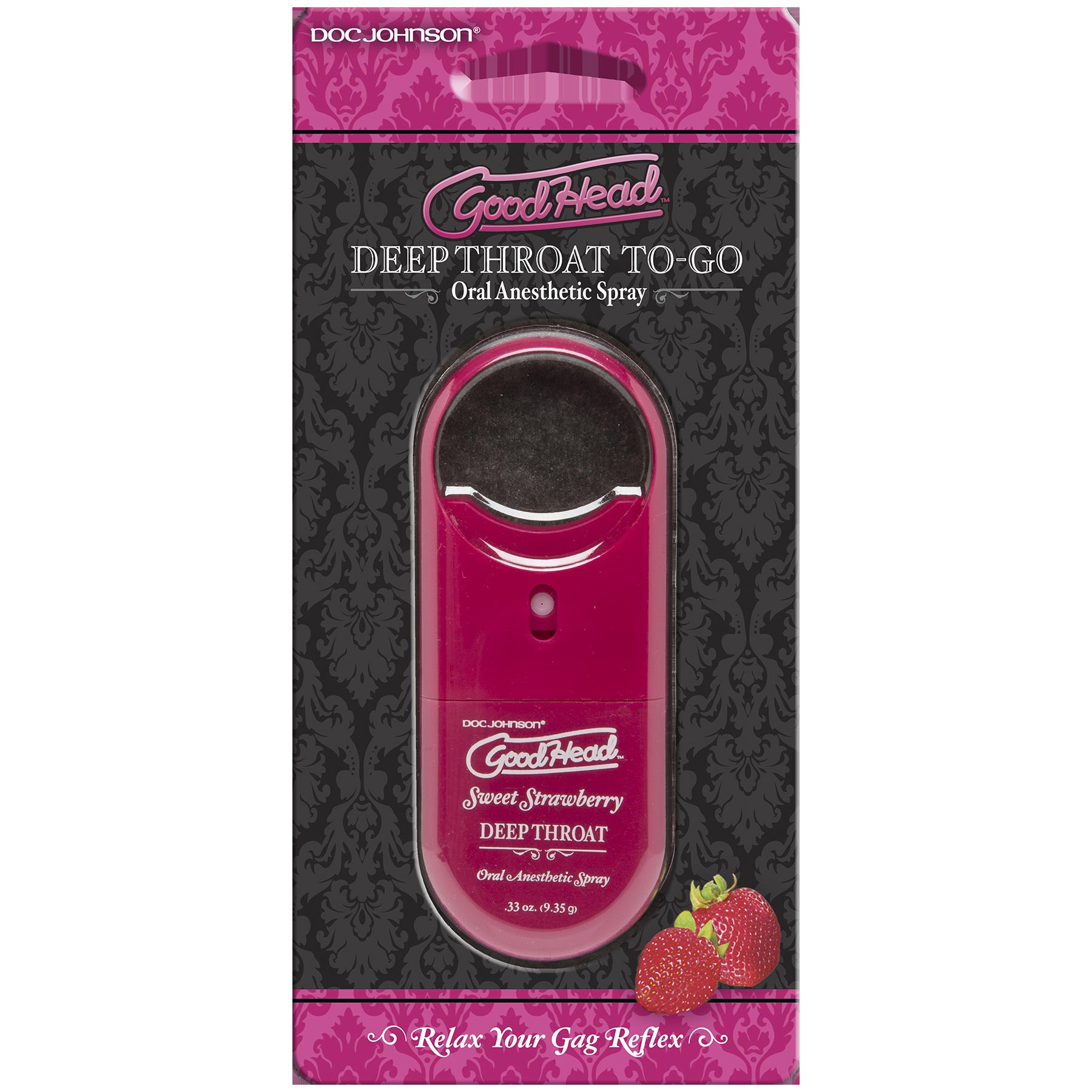 good head to go deep throat spray sweet strawberry 