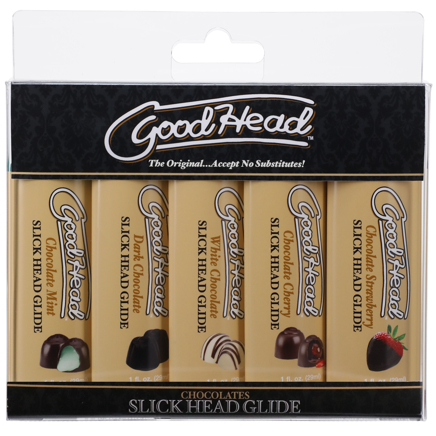 goodhead slick head glide chocolate  pack  fl. oz. 