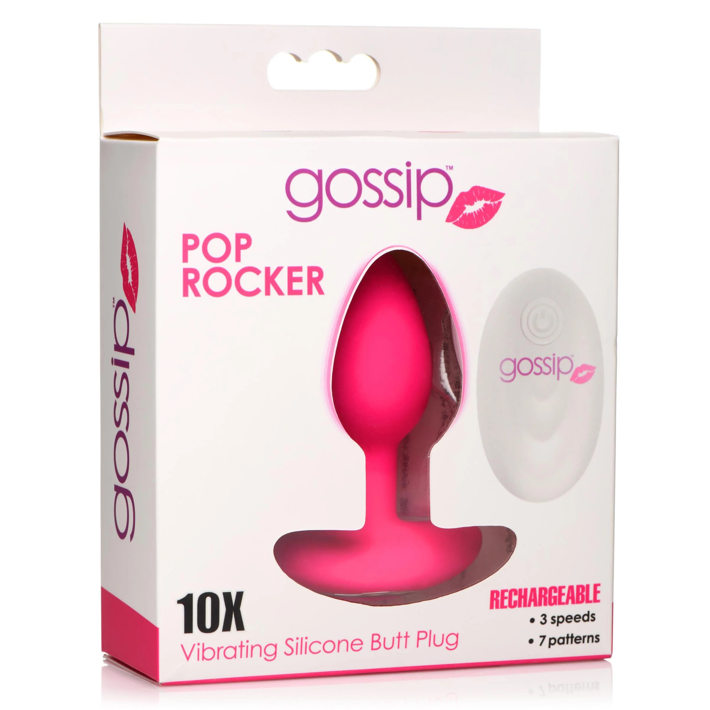 gossip pop rocker x vibrating silicone plug magenta 