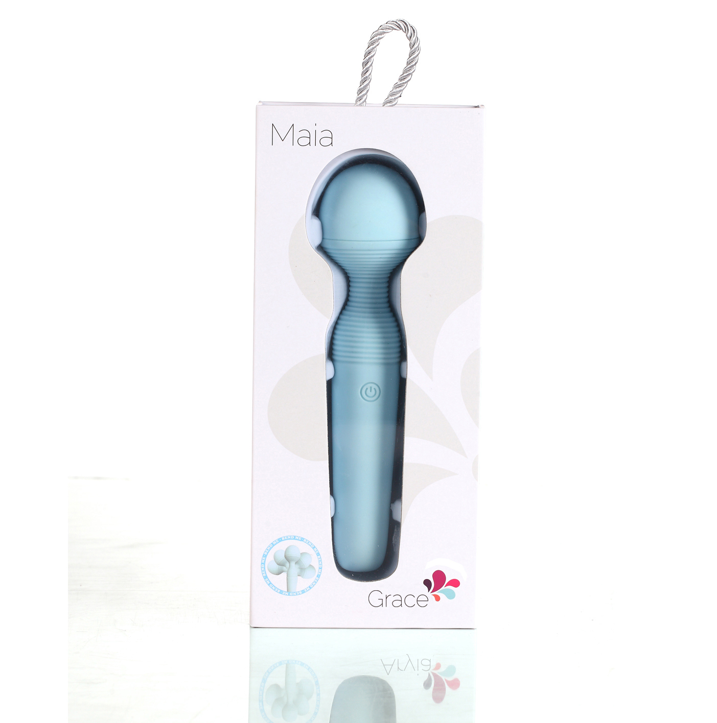 grace bendable vibrating pleasure wand blue 