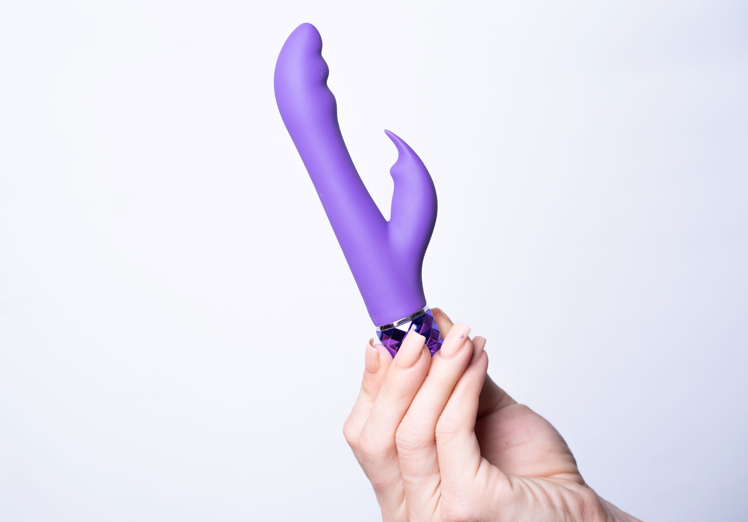 hailey  function vibrating rechargeable dual  vibe purple 