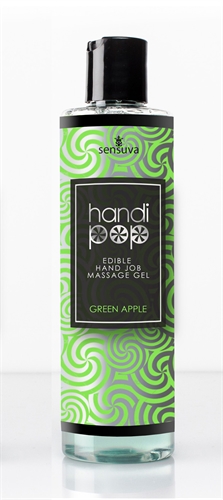 handi pop handjob massage gel green apple  oz 