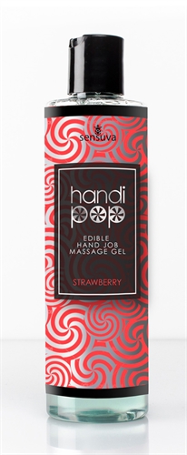 handi pop handjob massage gel strawberry  oz 