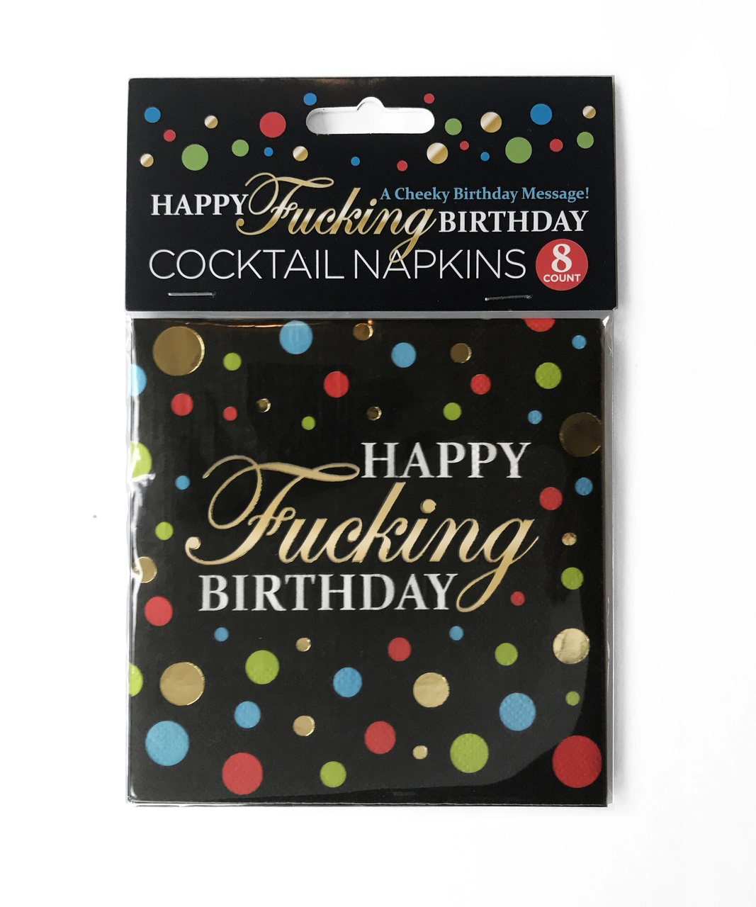 happy fucking birthday cocktail napkins 