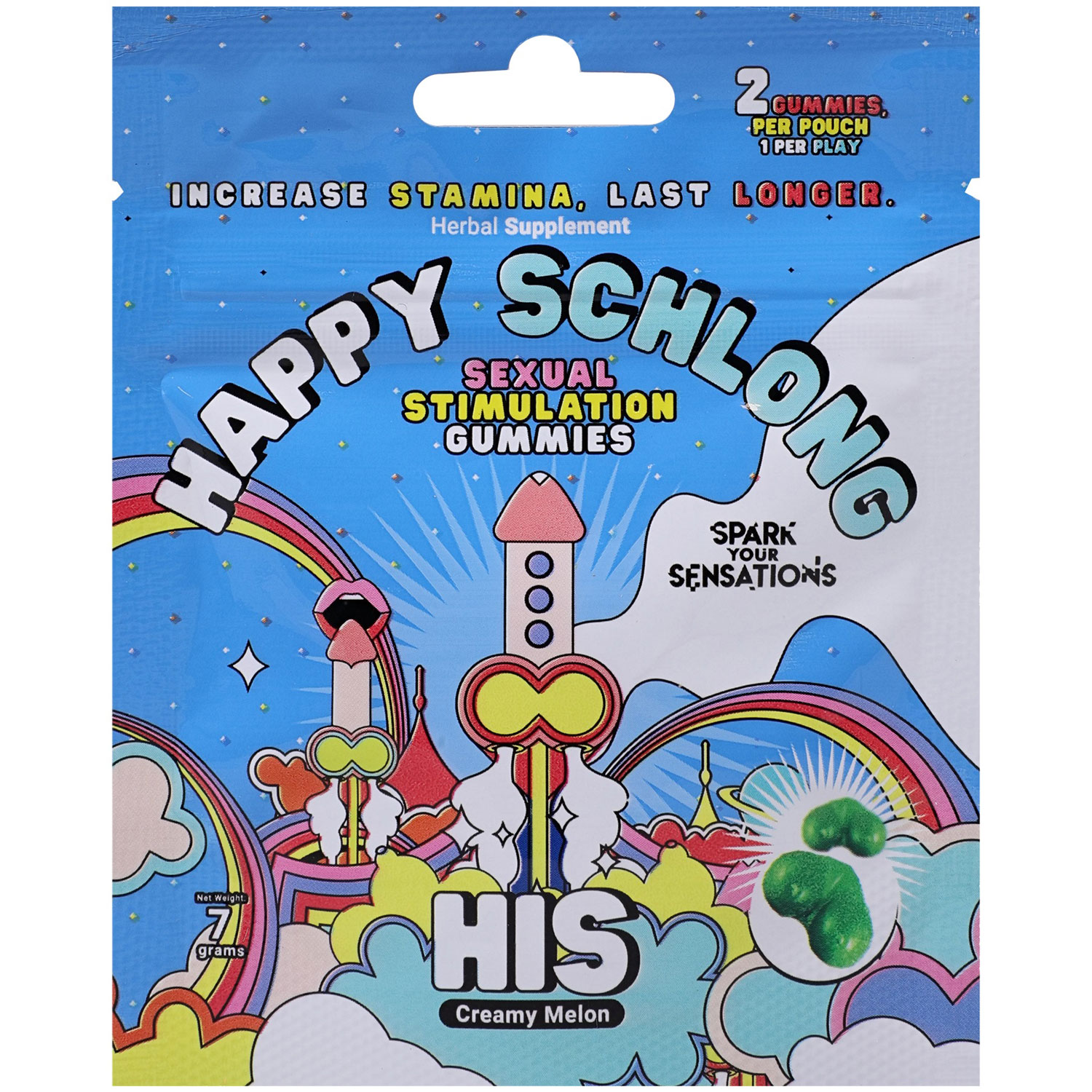 happy schlong his sexual stimulation gummies  pk  pcs per pouch display 