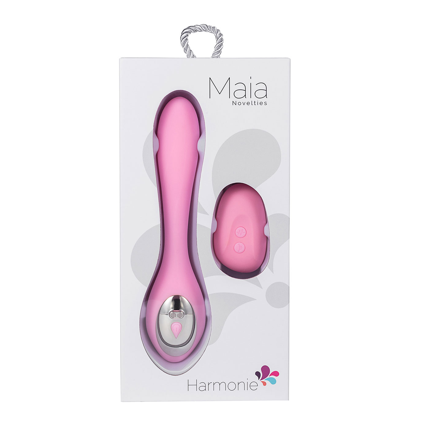 harmonie rechargeable remote silicone bendable  vibrator pink 