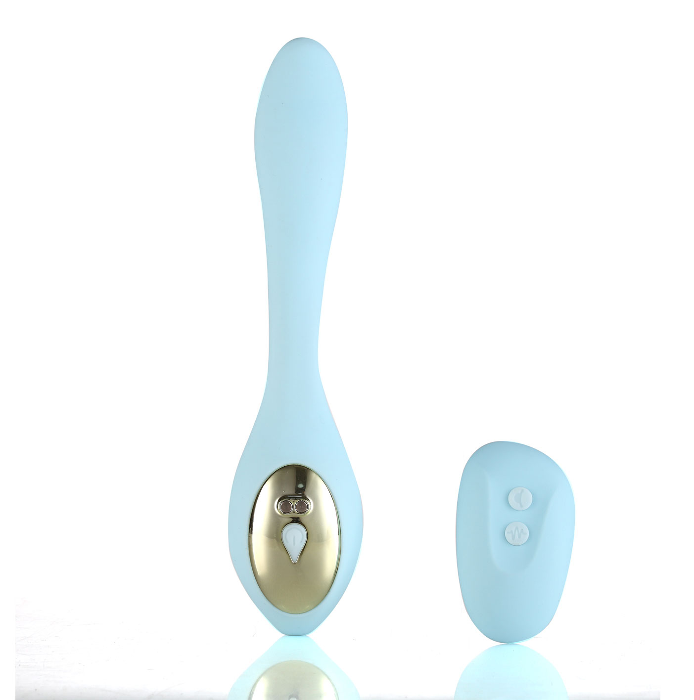 harmonie rechargeable remote silicone bendable  vibrator teal 