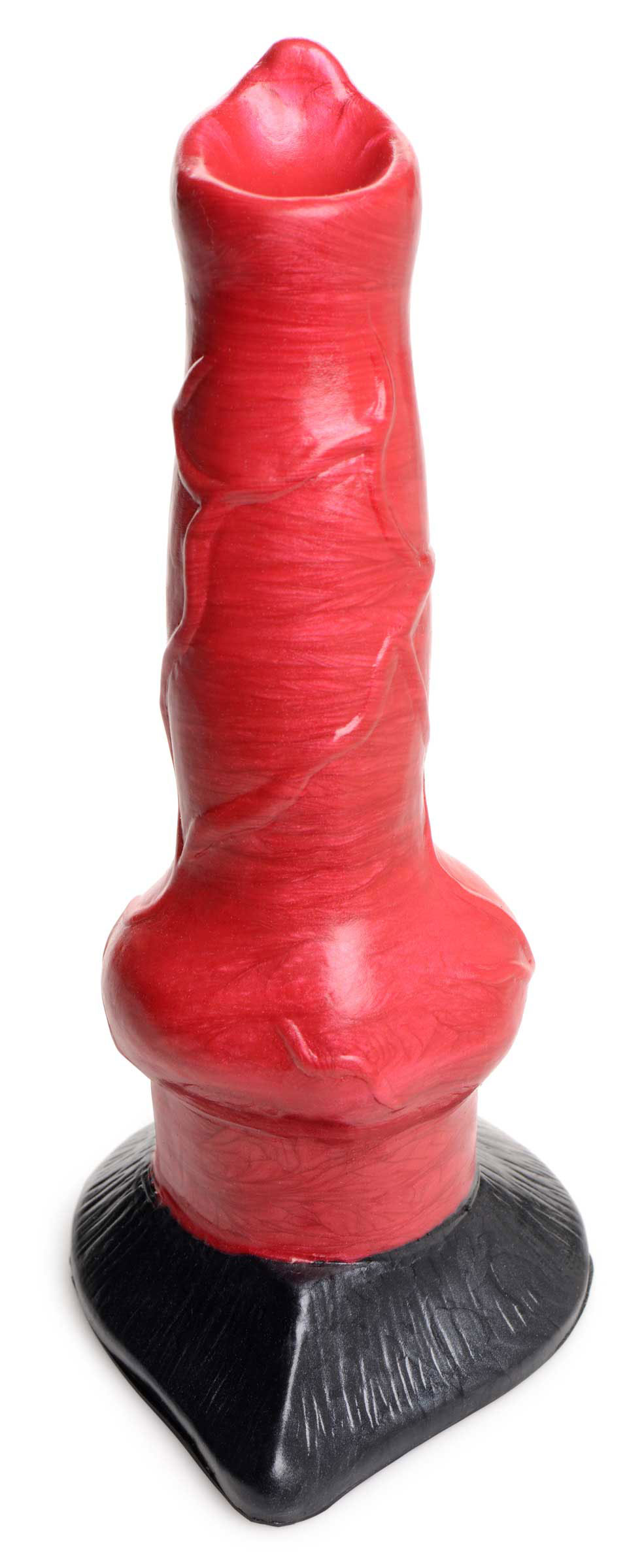 hell hound canine penis silicone dildo red 