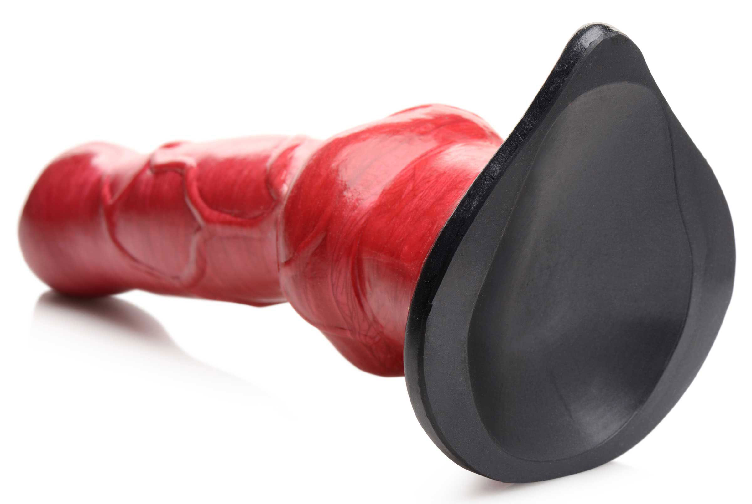 hell hound canine penis silicone dildo red 