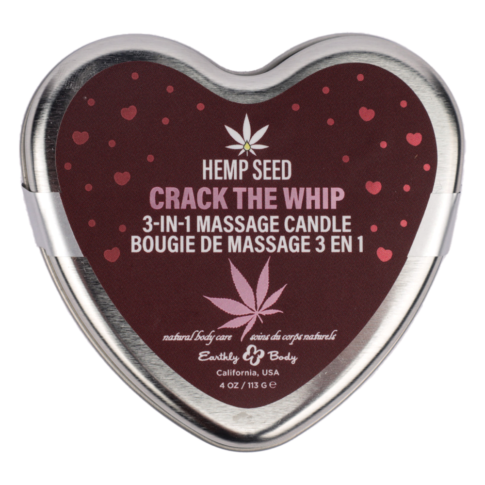 hemp seed  in  massage candle crack the whip oz 