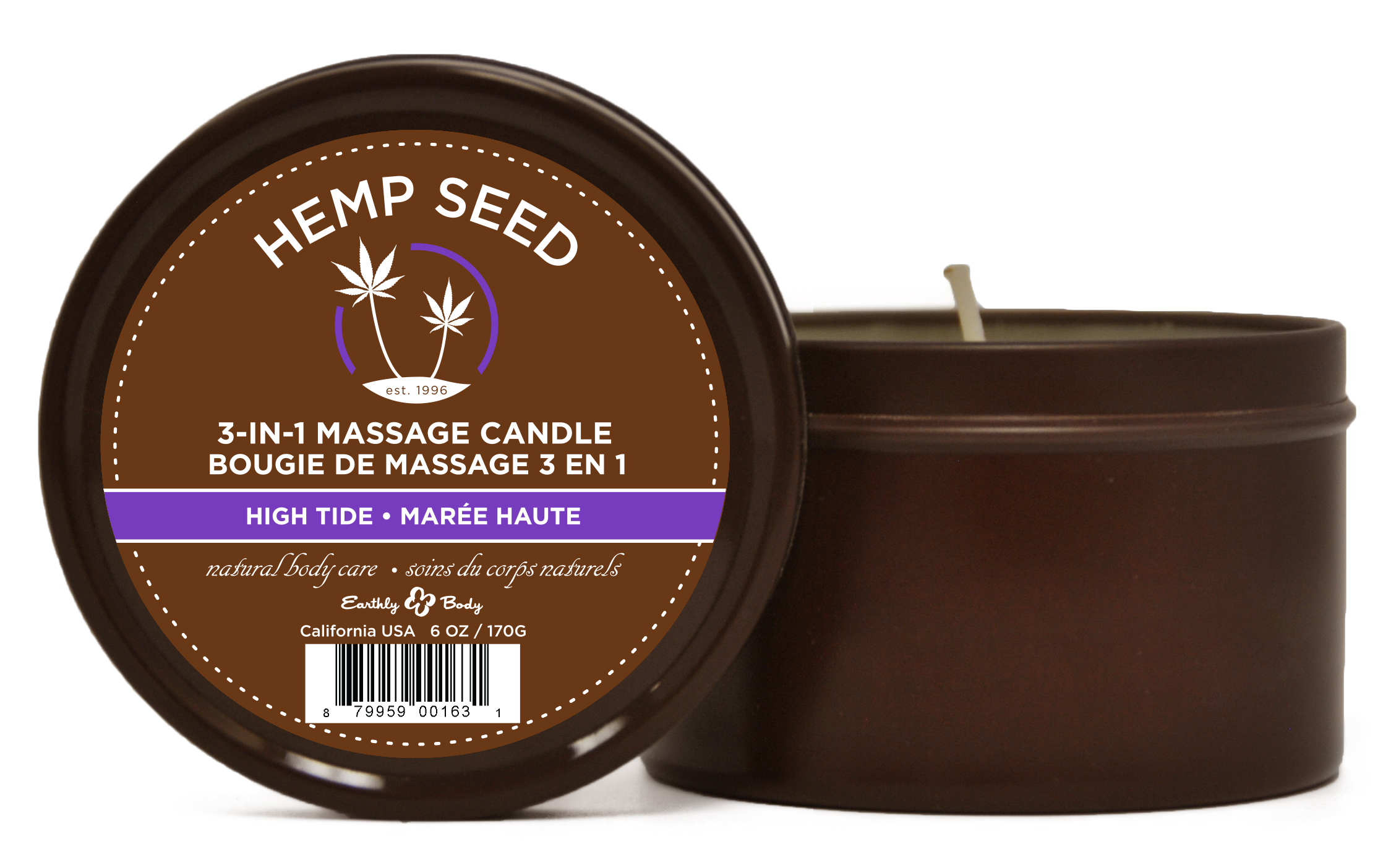 hemp seed  in  massage candle high tide  oz 