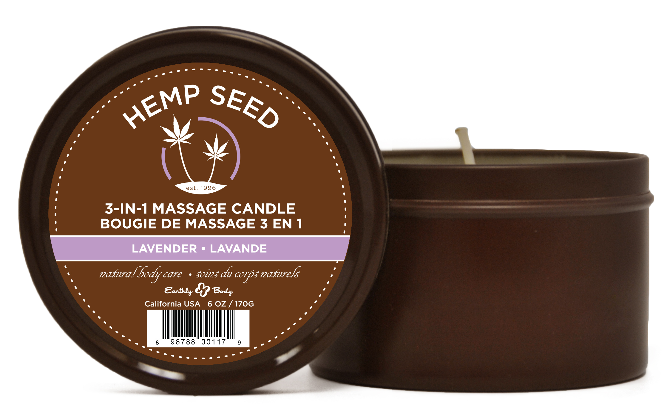 hemp seed  in  massage candle lavender  oz 