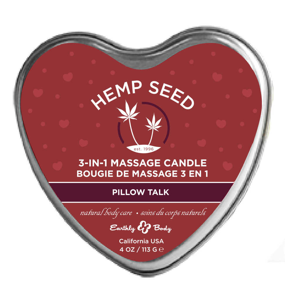 hemp seed  in  massage candle pillow talk  oz 