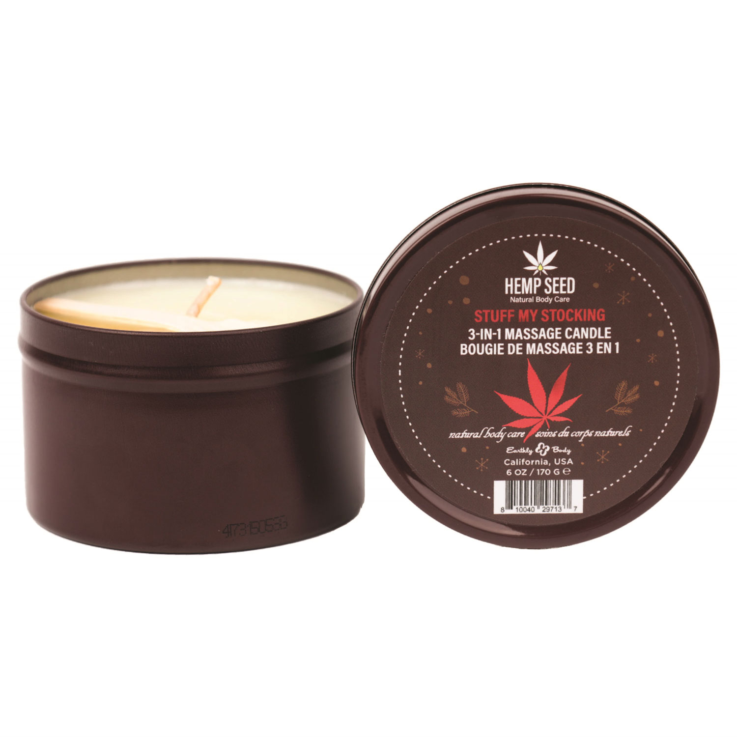 hemp seed  in  massage candle stuff my stocking oz 