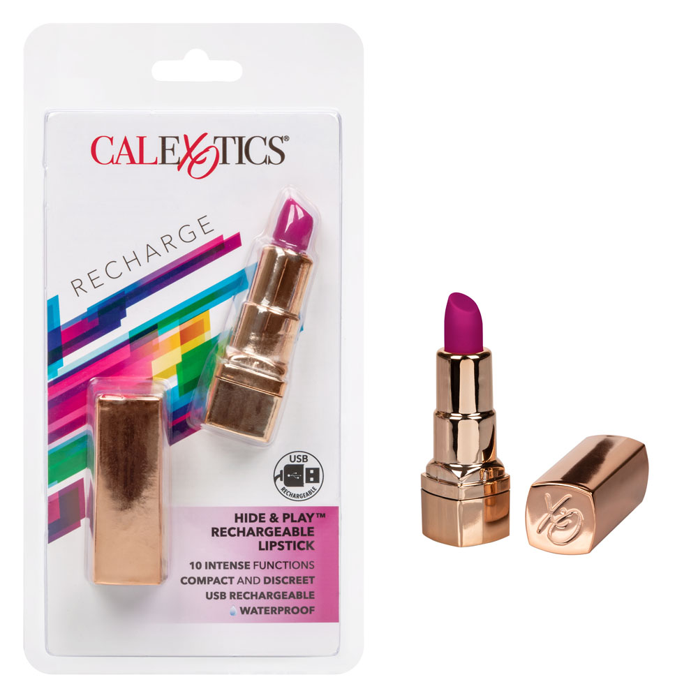 hide and play rechargeable lipstick purple 