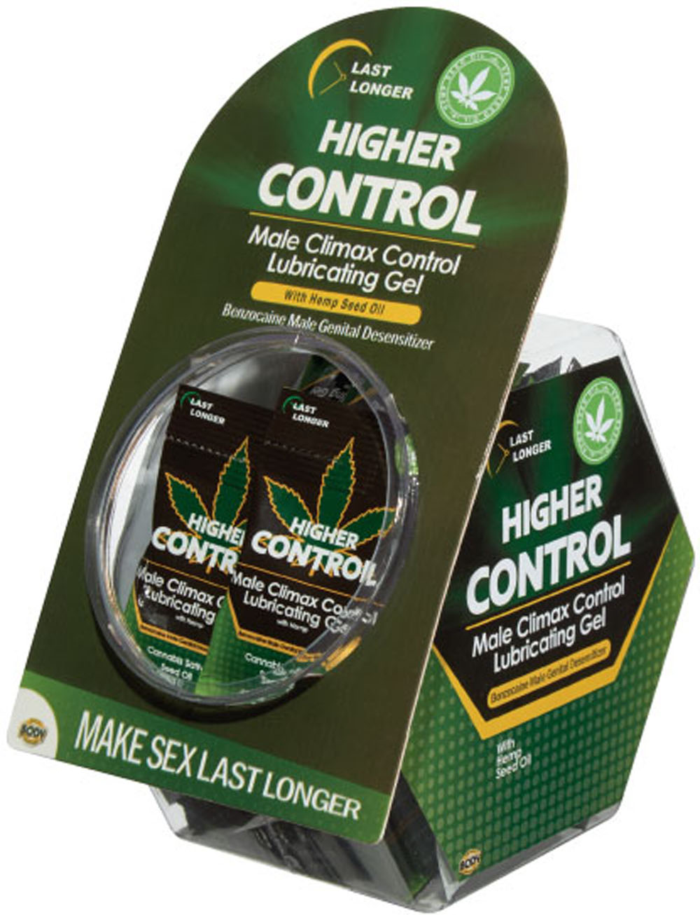 higher control male climax control lubricating gel with hemp  pc 