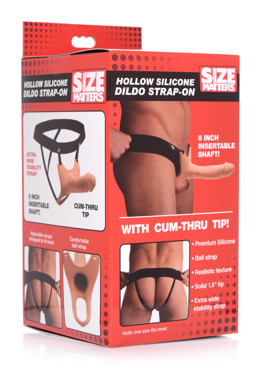 hollow silicone dildo strap on flesh 