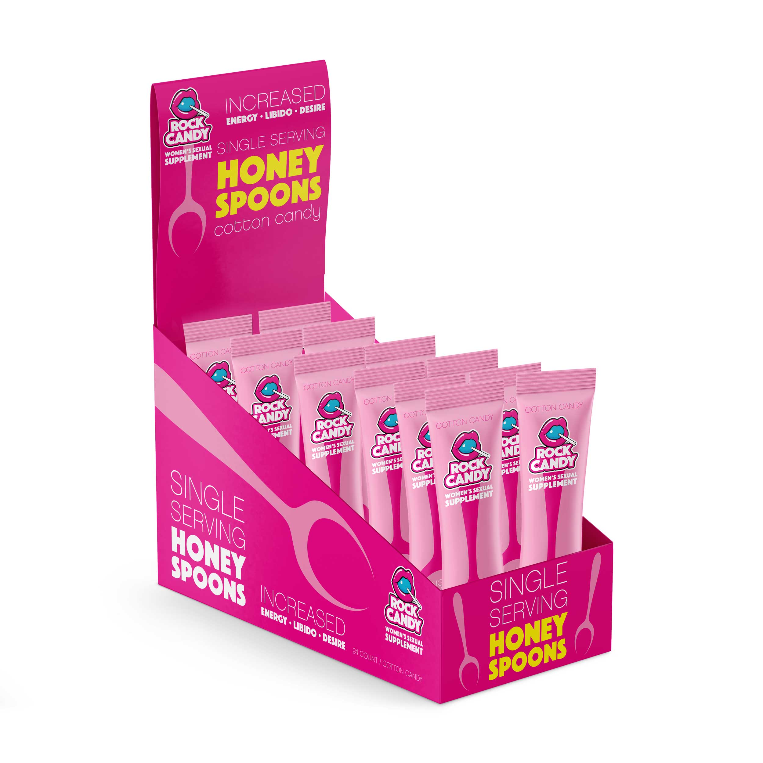 honey spoon female sexual supplement cotton  candy  ct display 