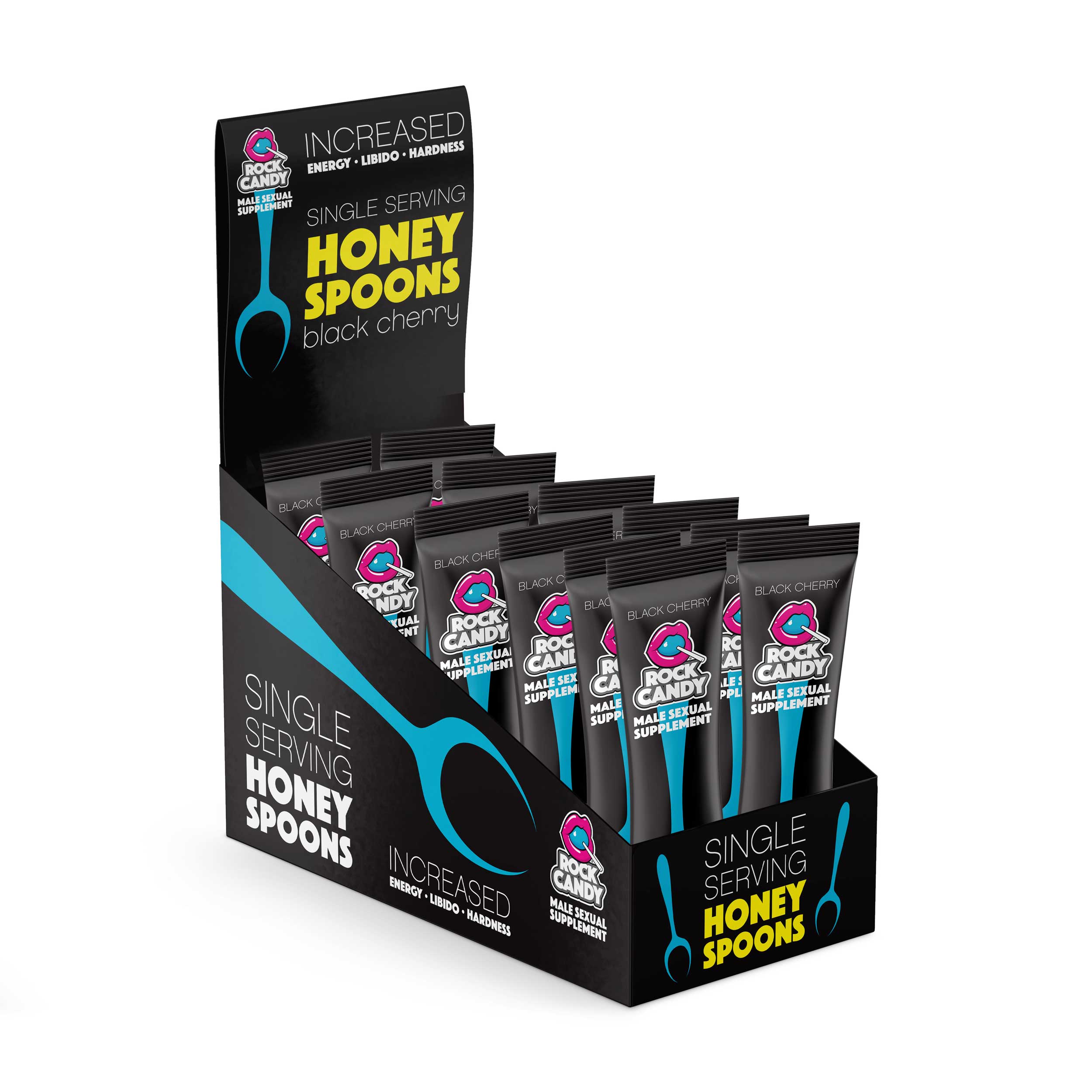 honey spoon male sexual supplement black  cherry  ct display 