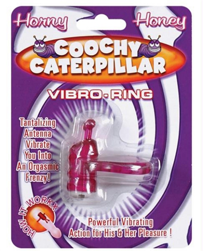 horny honey vibro ring coochy caterpillar magenta 