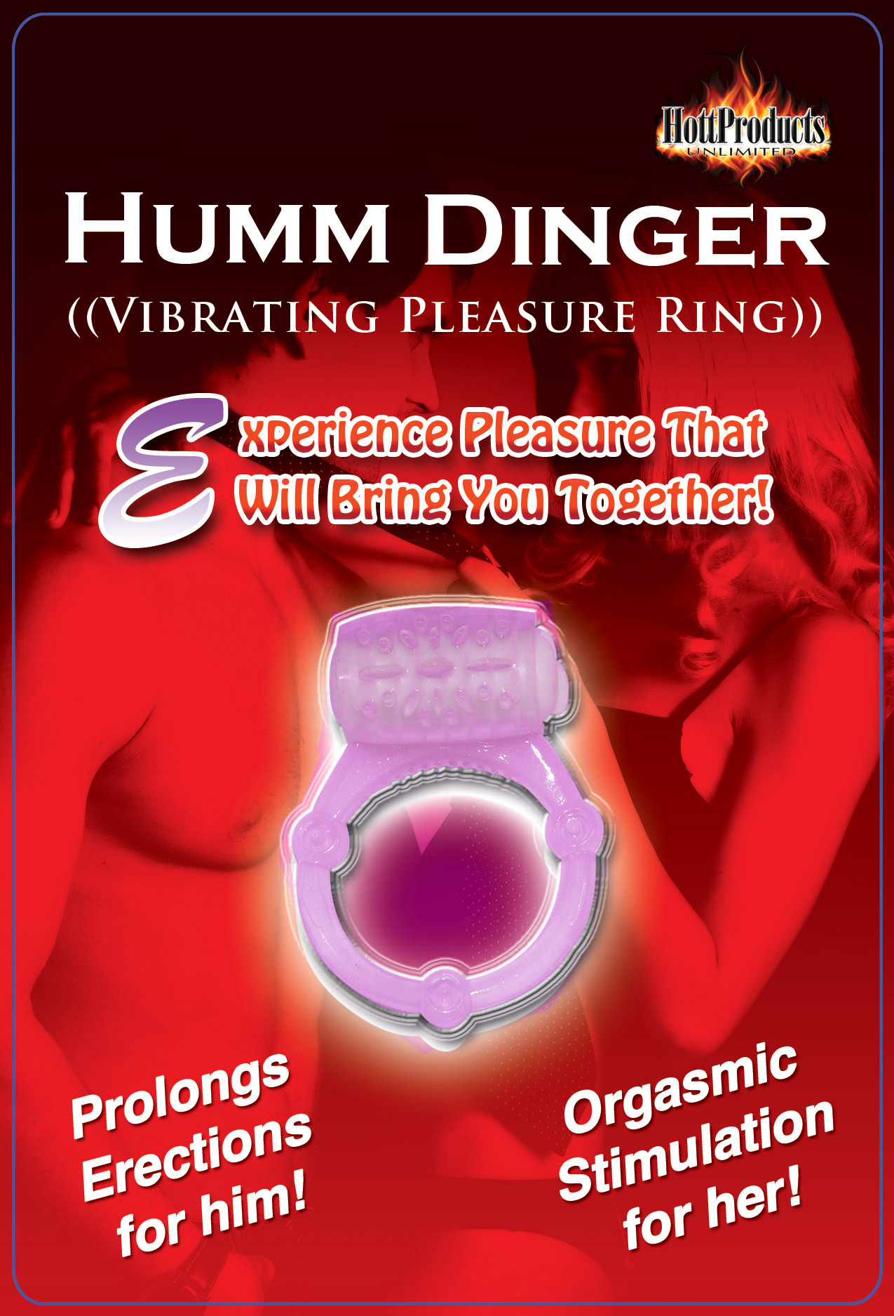 humm dinger vibrating penis ring clitoral stiimulator purple 