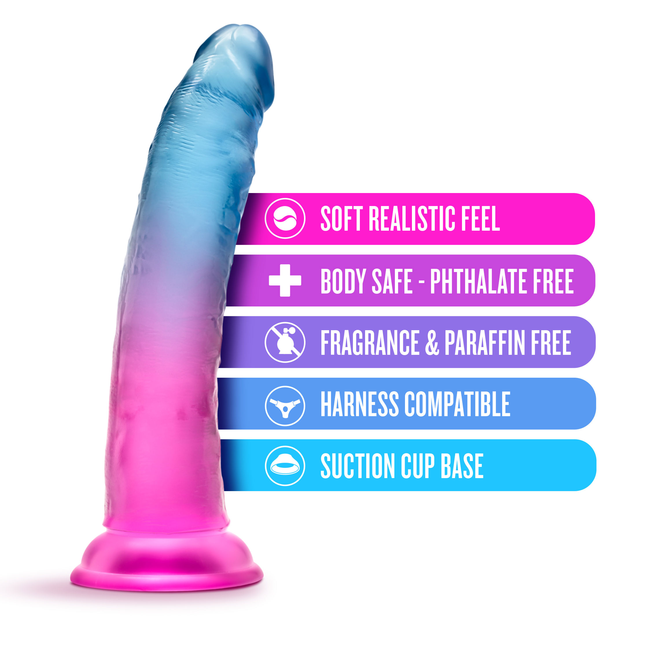 B Yours Beautiful Sky 7 Inch Dildo Sunset
