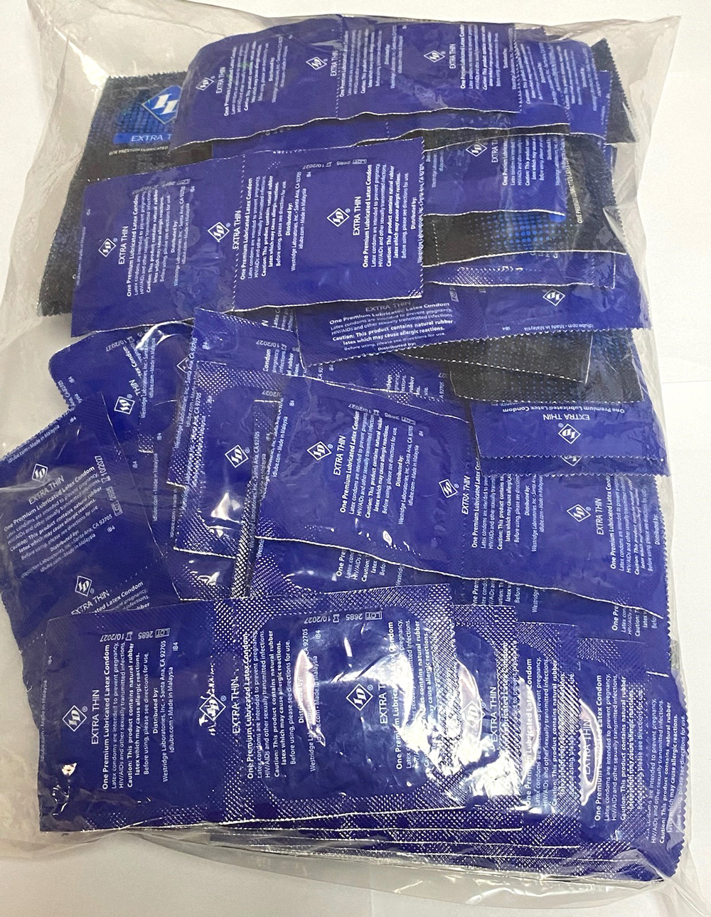 id extra thin condom bag  pieces bulk 