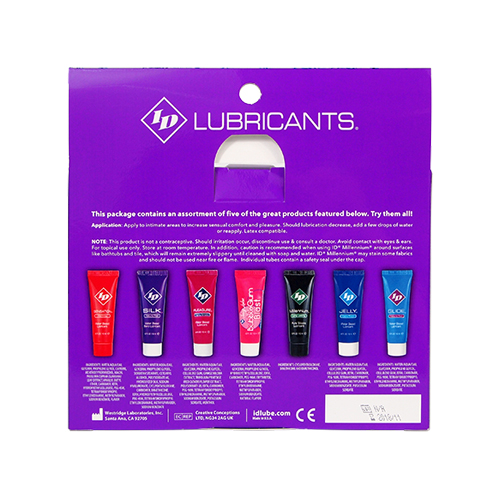 id sensual lubricants  pack assorted sampler 