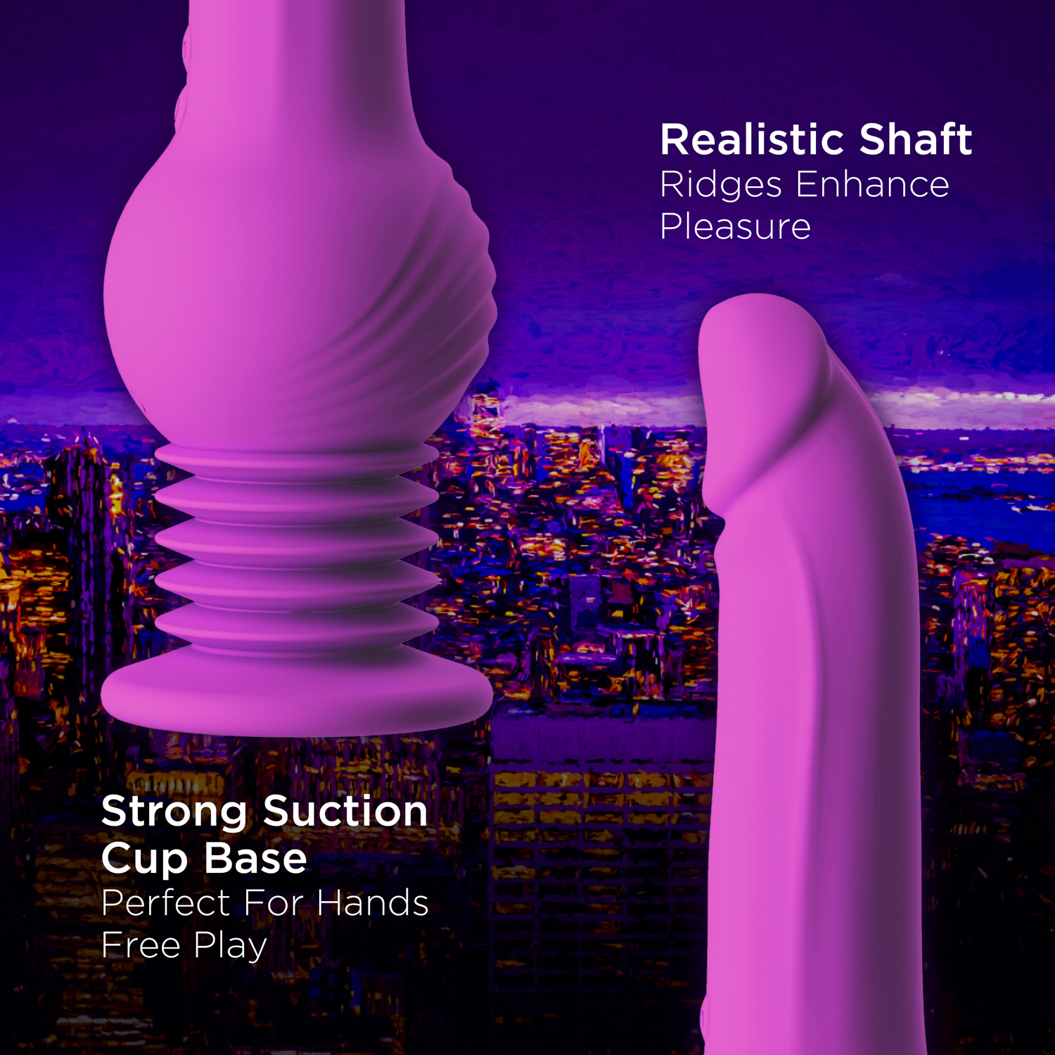 impressions new york gyro quake dildo purple 