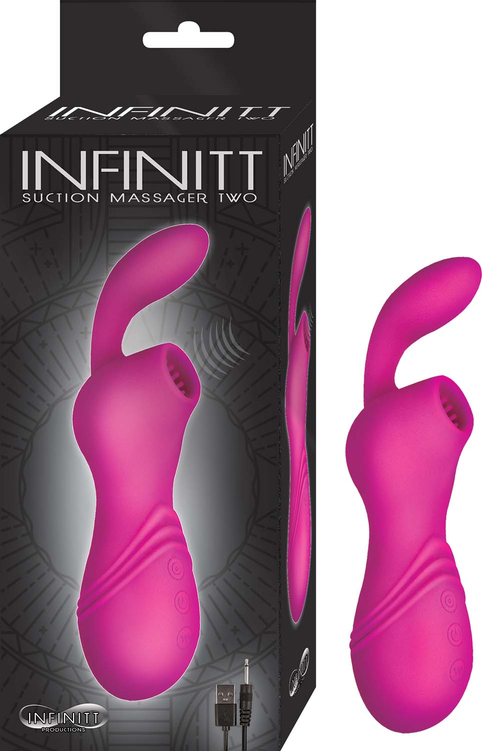 infinitt suction massager two pink 