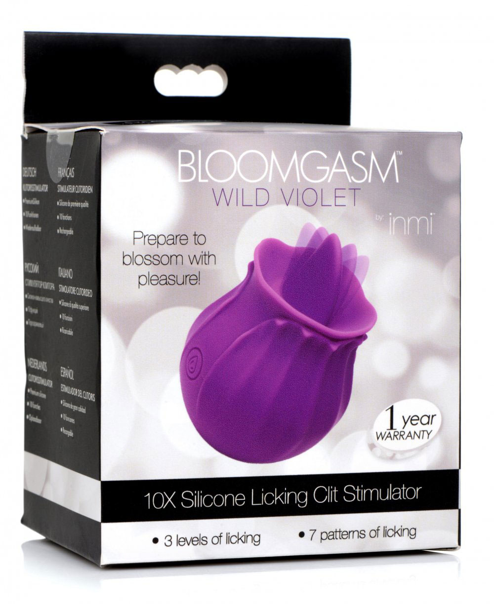 inmi bloomgasm wild violet licking silicone  stimulator violet 