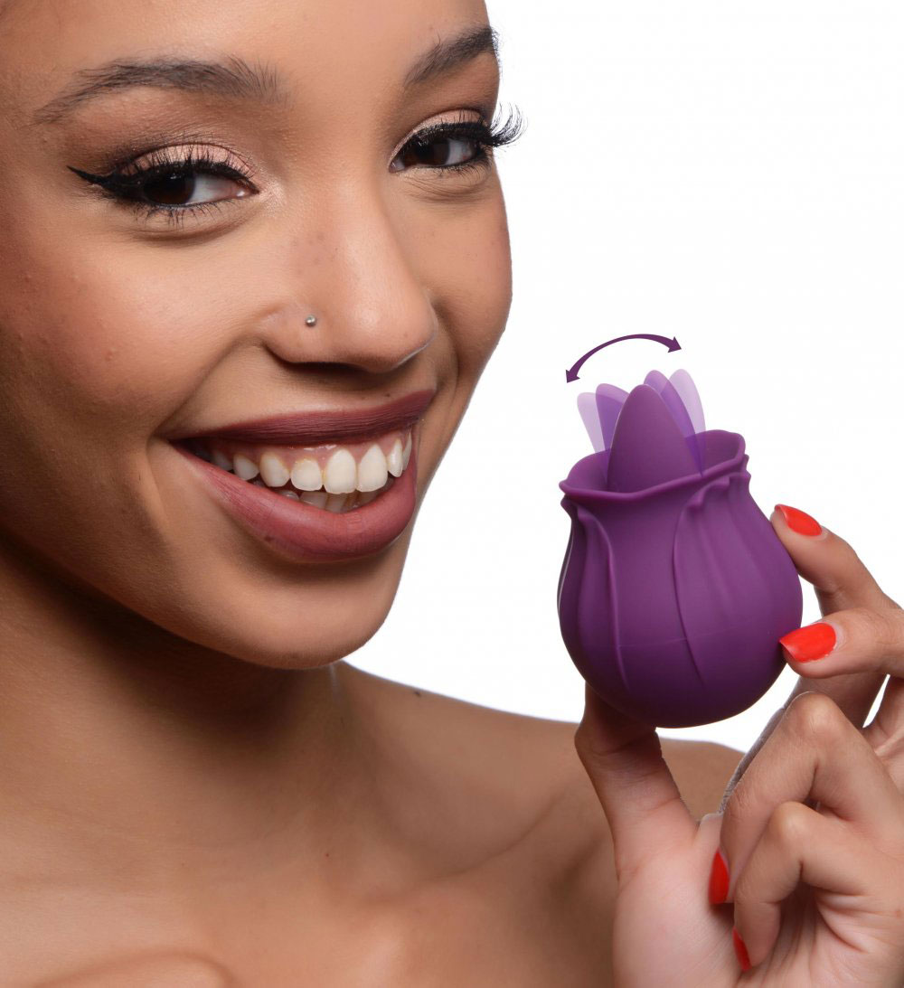 inmi bloomgasm wild violet licking silicone  stimulator violet 