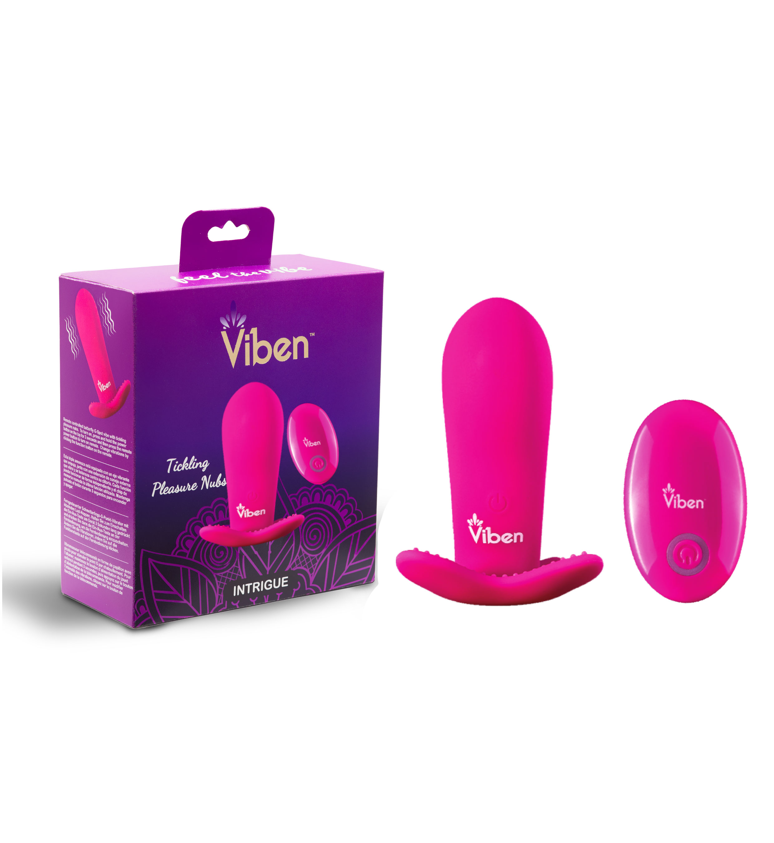 intrigue hot pink remote control  function panty vibe 