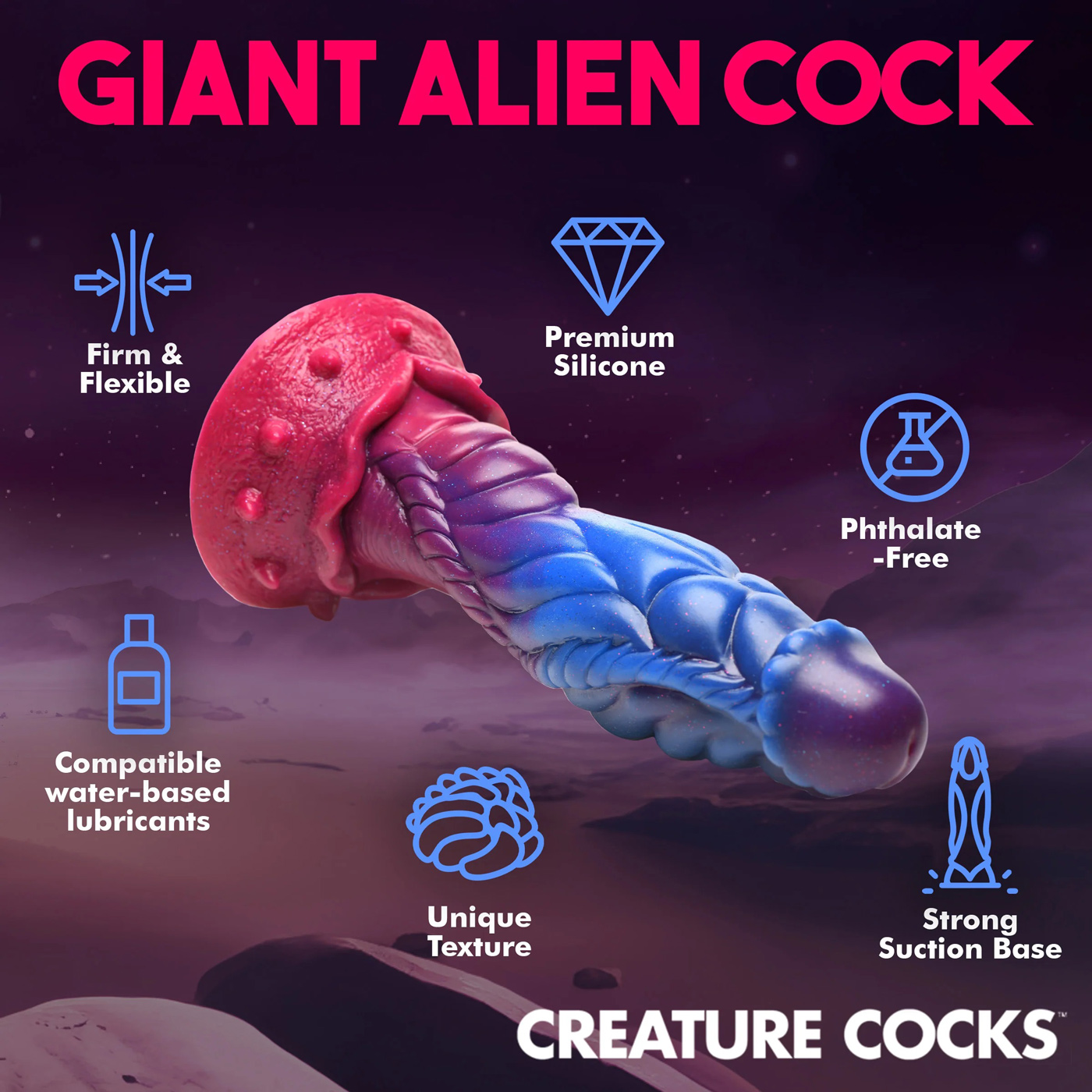 intruder alien silicone dildo 