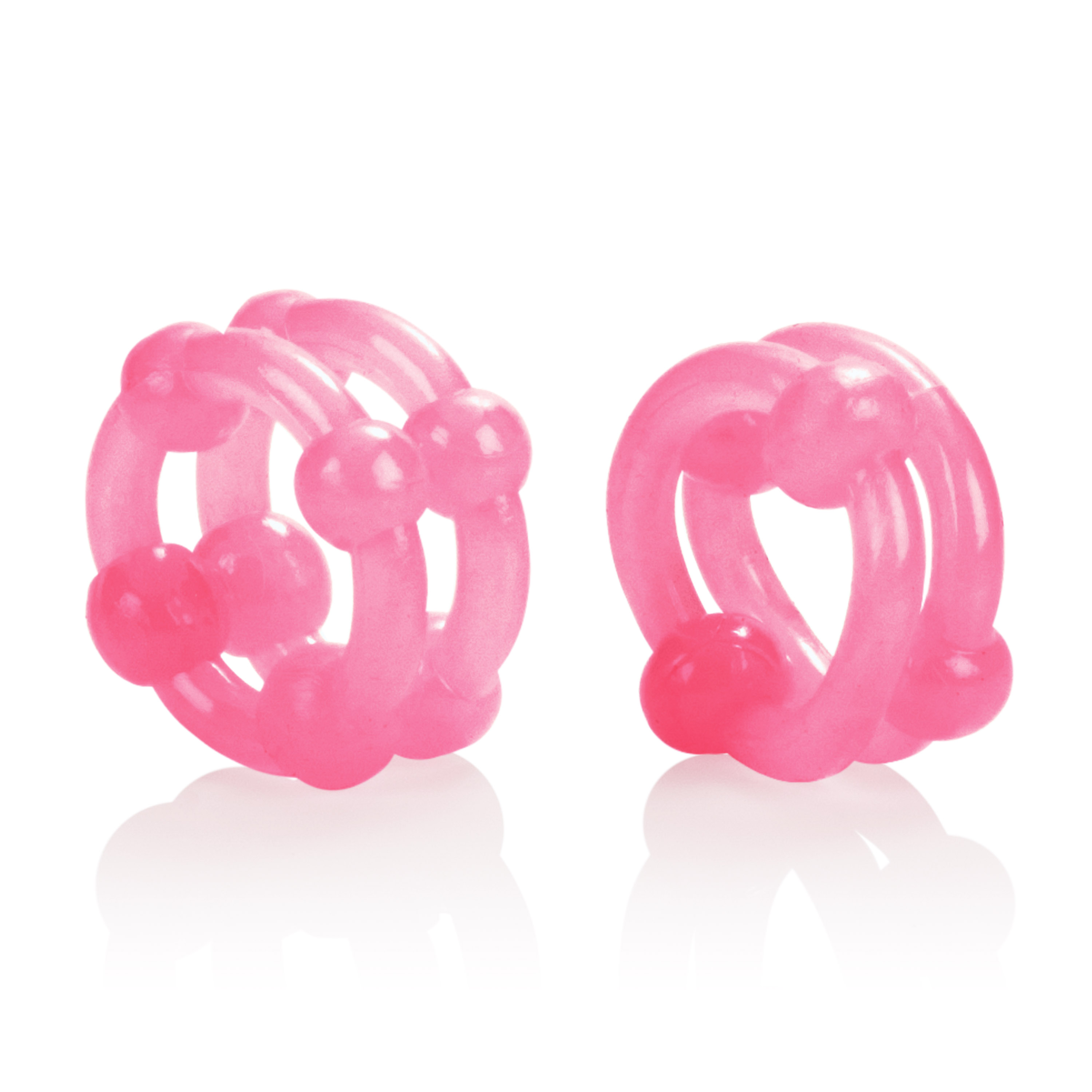 island rings double stacker pink 