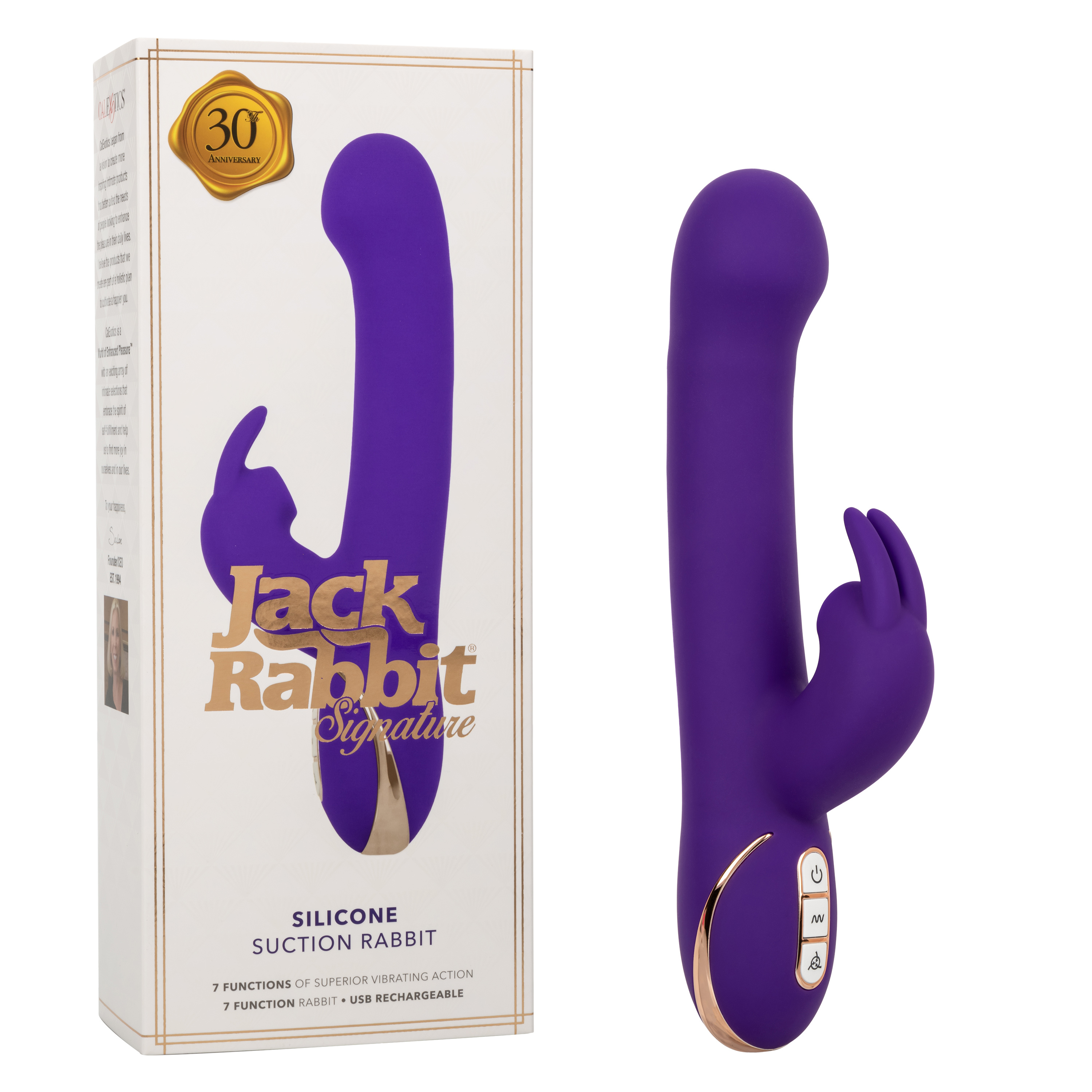 jack rabbit signature silicone suction rabbit  purple 