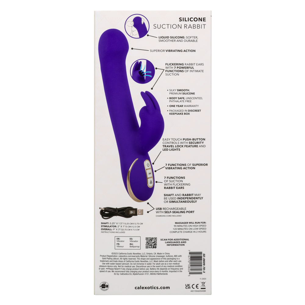 jack rabbit signature silicone suction rabbit  purple 